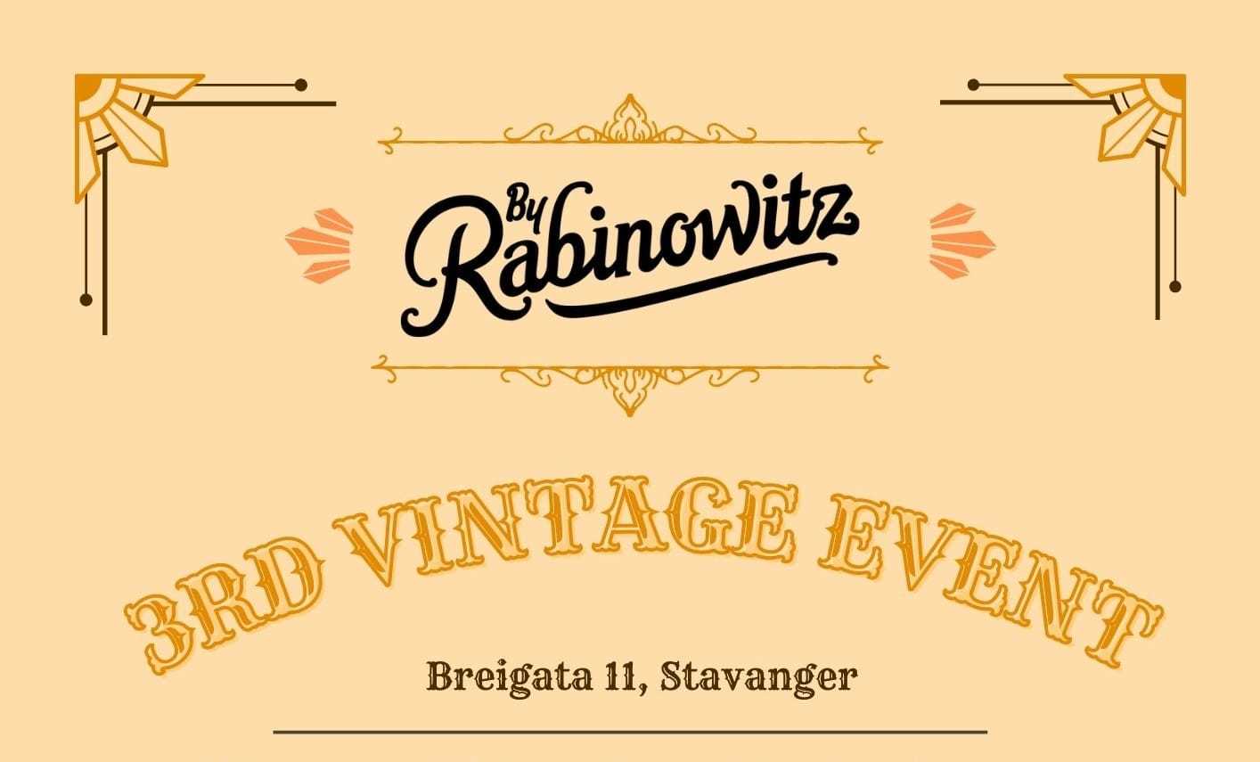 3rd Vintage Event! By Rabinowitz