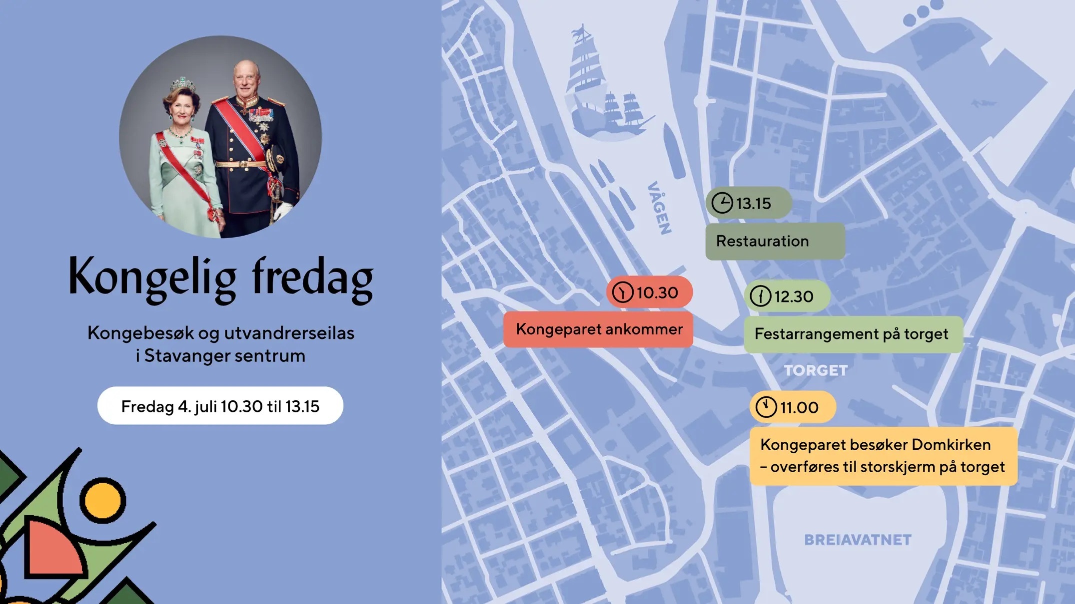 Kongebesøk og utvandrerseilas 4. juli