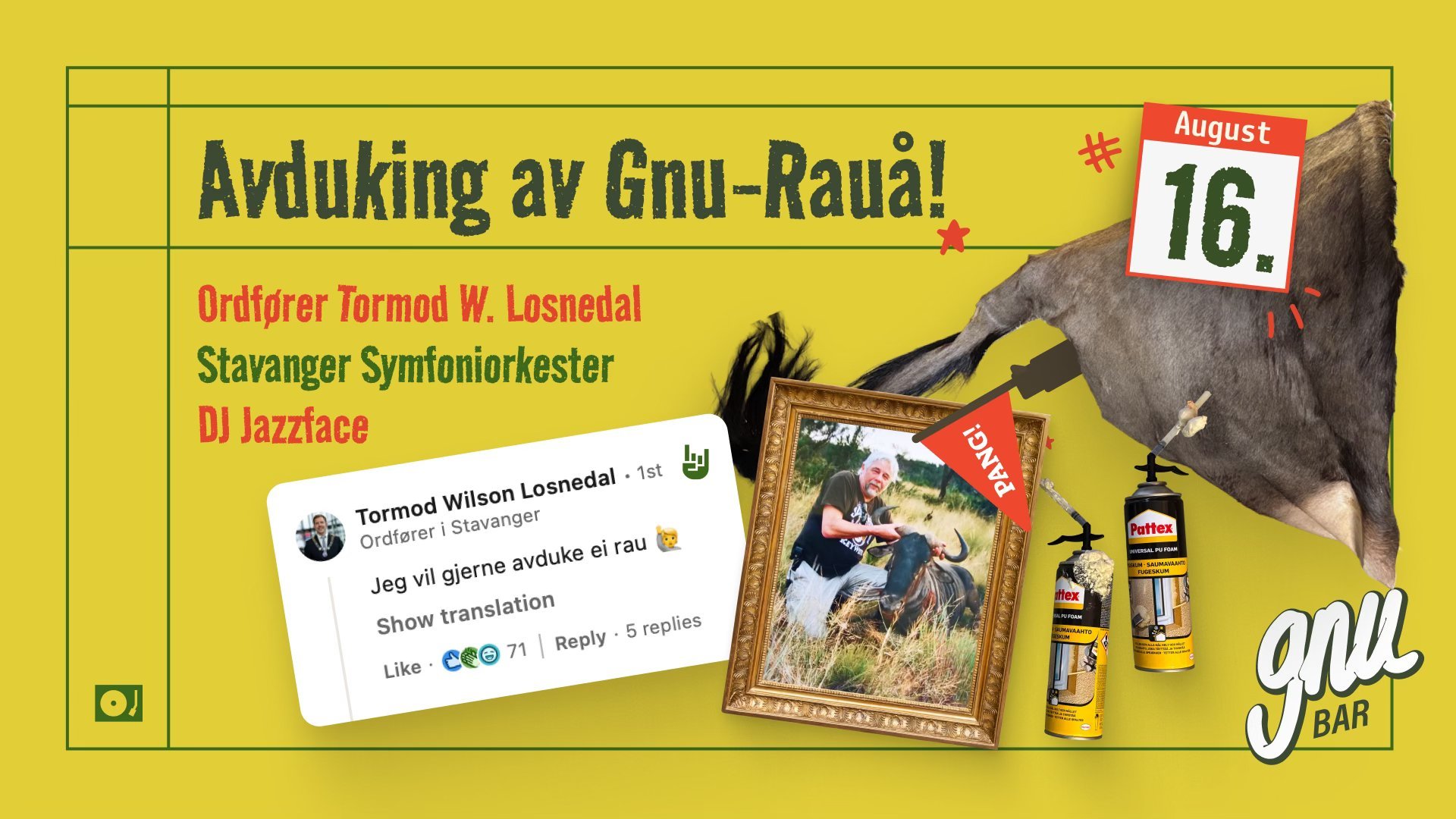 Avduking av Gnu-Rauå!